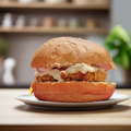 Fried Chicken Cheeseburger KFC style