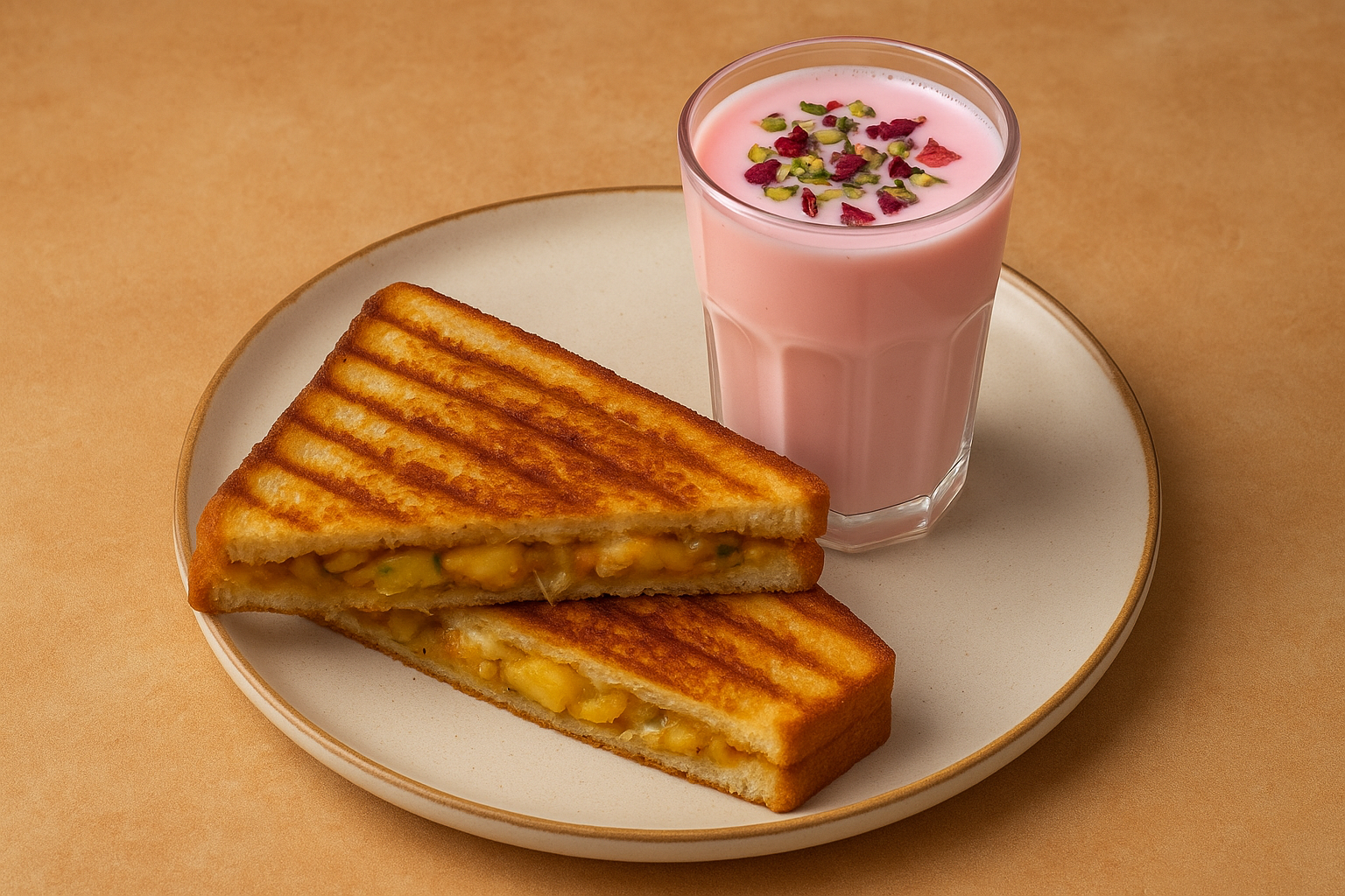 put all these items on a single plate and make the image a square size image