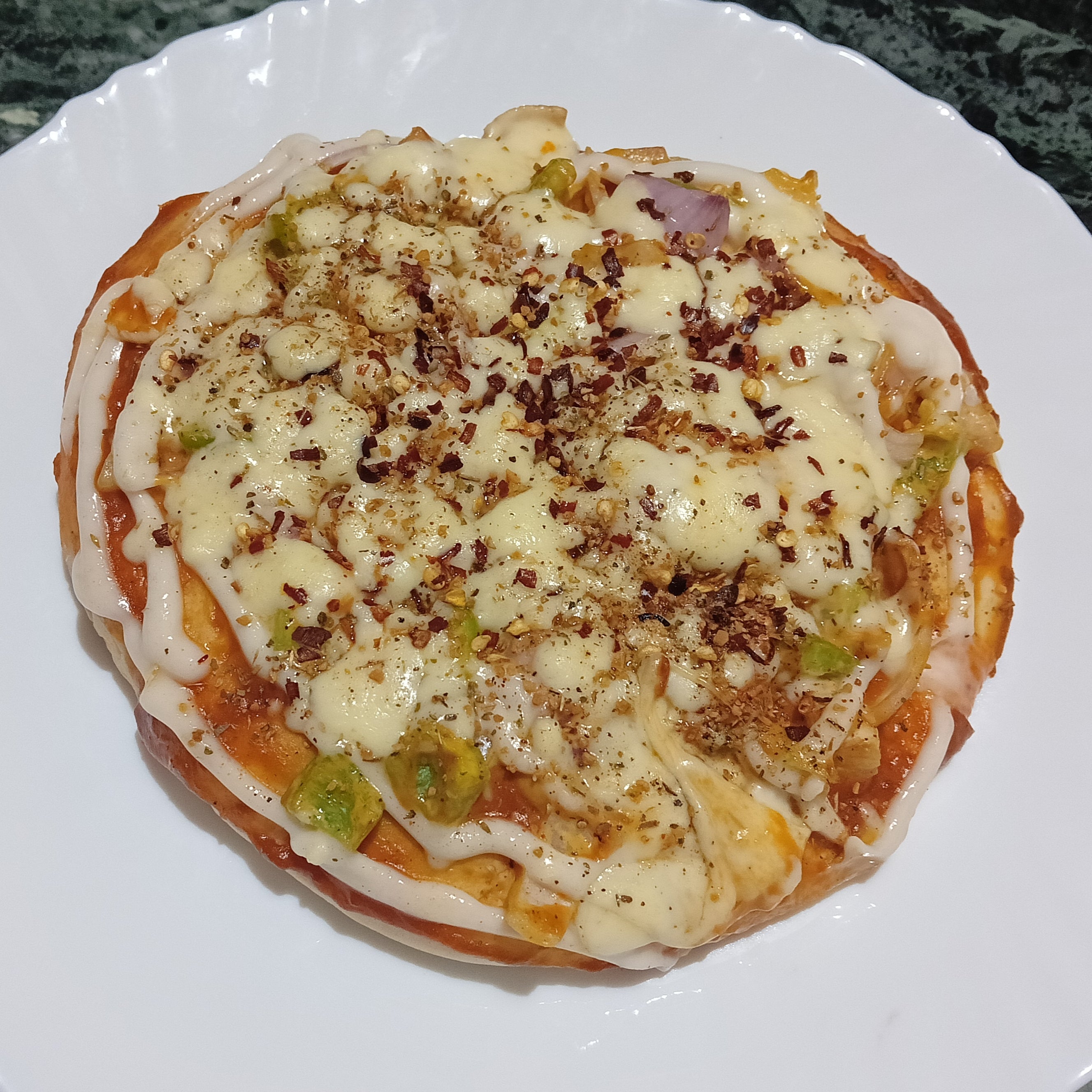 Onion and Capsicum Cheese Pizza